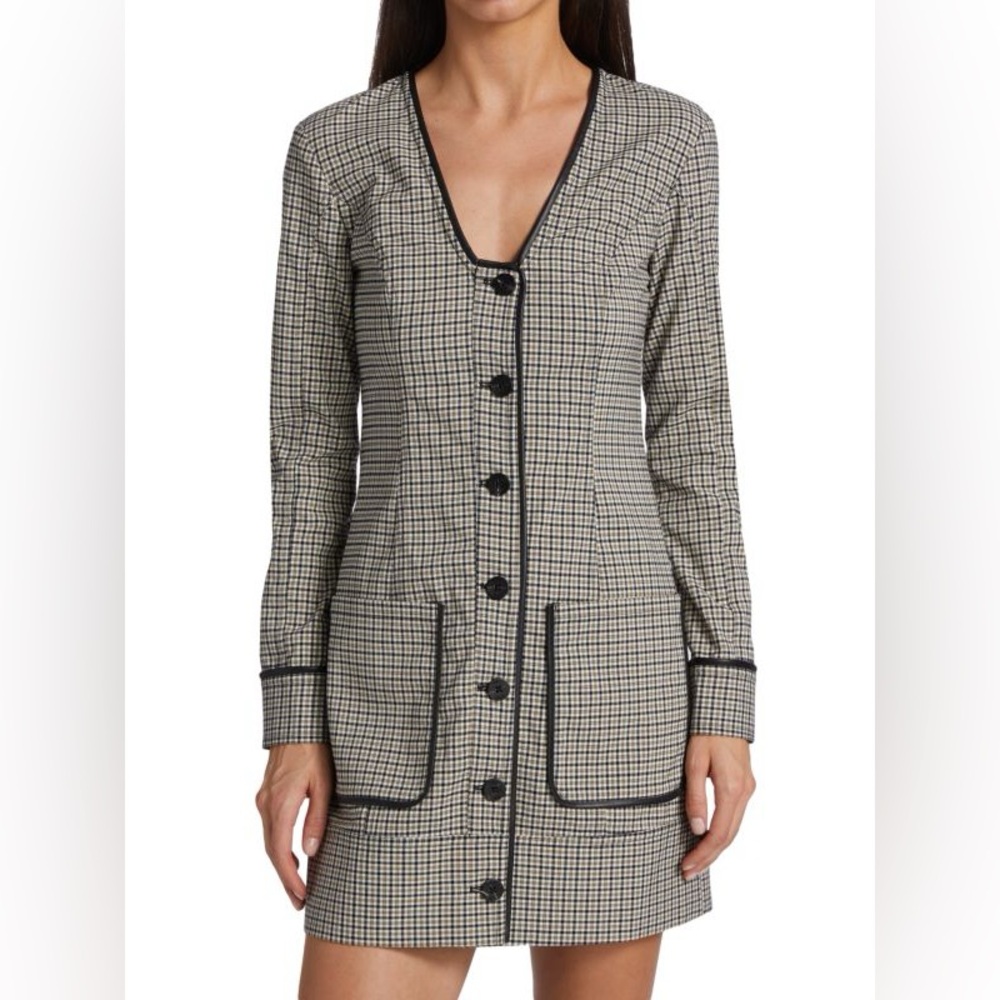 Staud Fairham Plaid Dress